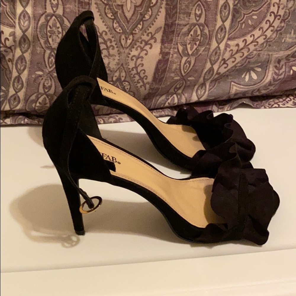 Black Strap Heels - Picture 2 of 4